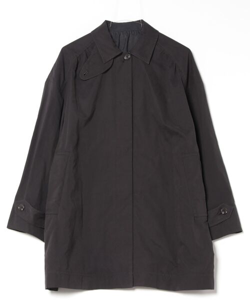 Rouge vif（ルージュヴィフ）の「ピーチ加工ステンカラーハーフコート（ステンカラーコート・レディース・グレイッシュベージュ/ブラック・36/38）」の12枚目の写真