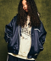 EFFECTEN | mj10543- Faux Leather Zip Jacket ジップブルゾン(ブルゾン)