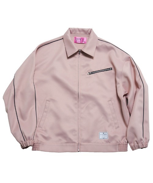 EFFECTEN（エフェクテン）の「mj10543- Faux Leather Zip Jacket ジップブルゾン（ブルゾン・メンズ・ダークネイビー/ライトピンク・FREE）」の10枚目の写真