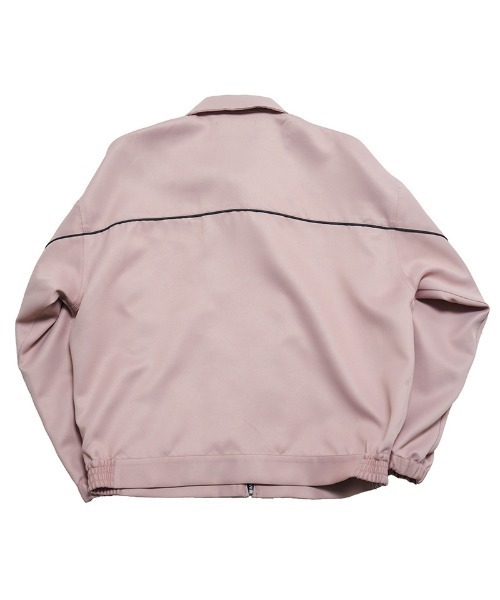 EFFECTEN（エフェクテン）の「mj10543- Faux Leather Zip Jacket ジップブルゾン（ブルゾン・メンズ・ダークネイビー/ライトピンク・FREE）」の3枚目の写真