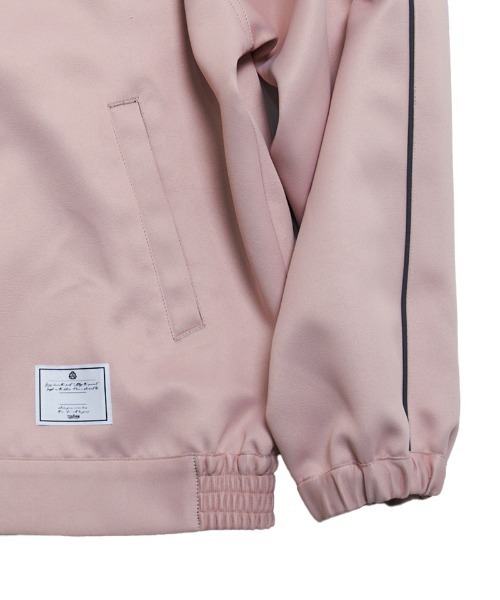 EFFECTEN（エフェクテン）の「mj10543- Faux Leather Zip Jacket ジップブルゾン（ブルゾン・メンズ・ダークネイビー/ライトピンク・FREE）」の6枚目の写真