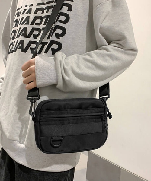 L LABEL（エルラベル）の「ミニショルダーサコッシュ（ショルダーバッグ・メンズ・ブルー/カーキ/ホワイト/ブラック・FREE）」の2枚目の写真