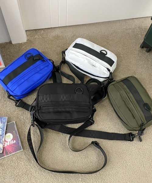 L LABEL（エルラベル）の「ミニショルダーサコッシュ（ショルダーバッグ・メンズ・ブルー/カーキ/ホワイト/ブラック・FREE）」の6枚目の写真