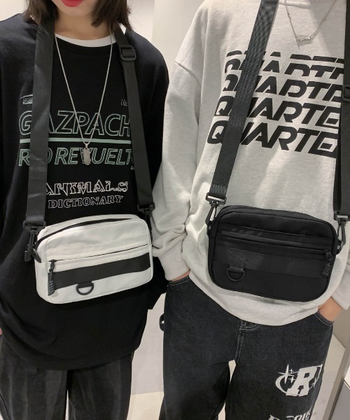 L LABEL（エルラベル）の「ミニショルダーサコッシュ（ショルダーバッグ・メンズ・ブルー/カーキ/ホワイト/ブラック・FREE）」の5枚目の写真