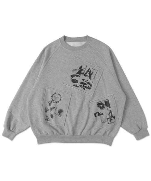 SHORT ROUND（ショートラウンド）の「SHORT ROUND/フォトペーストグラフィックプルオーバー（スウェット・メンズ・グレー/ブラック・LARGE/MEDIUM）」の13枚目の写真
