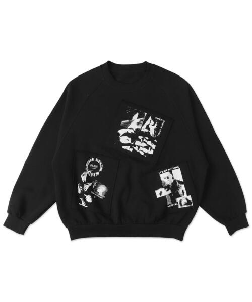 SHORT ROUND（ショートラウンド）の「SHORT ROUND/フォトペーストグラフィックプルオーバー（スウェット・メンズ・グレー/ブラック・LARGE/MEDIUM）」の12枚目の写真