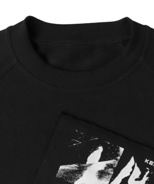 SHORT ROUND（ショートラウンド）の「SHORT ROUND/フォトペーストグラフィックプルオーバー（スウェット・メンズ・グレー/ブラック・LARGE/MEDIUM）」の10枚目の写真