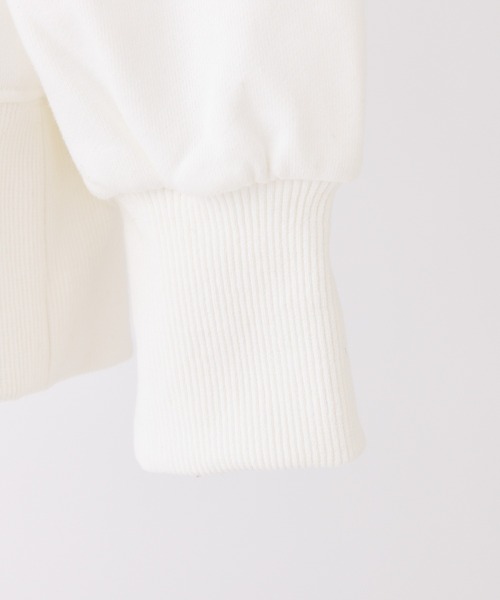 one after another NICE CLAUP(ワンアフターアナザーナイスクラップ)の「チュールリボンビスチェ付き裏毛スウェット(スウェット・レディース・オフホワイト/杢グレー/レモンイエロー・FREE)」の6枚目の写真