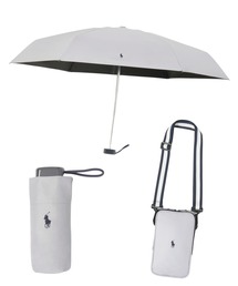 POLO RALPH LAUREN（ポロ ラルフ ローレン）の「【WEB限定】遮光100% 晴雨兼用折りたたみ日傘 コンパクト ポーチ付き "POLOワンポイント" ポロ（折りたたみ傘）」