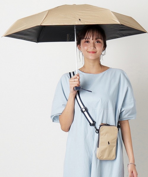 新品　ポロラルフローレン 遮光100% 晴雨兼用折りたたみ日傘 黒　ギフト袋付 セール】【WEB限定】遮光100% 晴雨兼用折りたたみ日傘