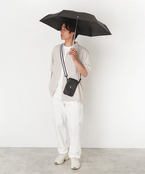 【ポロラルフローレン】晴雨兼用折りたたみ傘 遮光/uv レインポーチ付き POLO RALPH LAUREN 折りたたみ傘 遮光 晴雨兼用 折りたたみ日傘