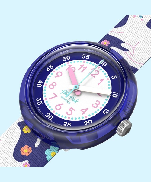 FLIK FLAK（フリックフラック）の「FANCY CAT（アナログ腕時計・キッズ・パープル・FREE）」の3枚目の写真