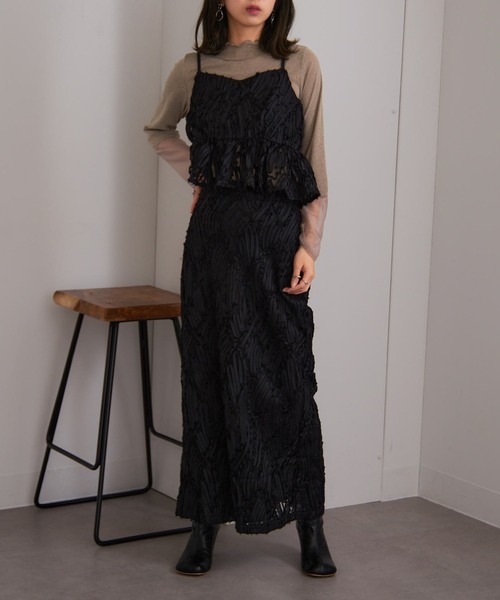 MAISON BREEZE（メゾンブリーズ）の「【MAISON BREEZE】ラインレースストレートスカート DTK（スカート・レディース・ブラック/アイボリー・FREE）」の17枚目の写真