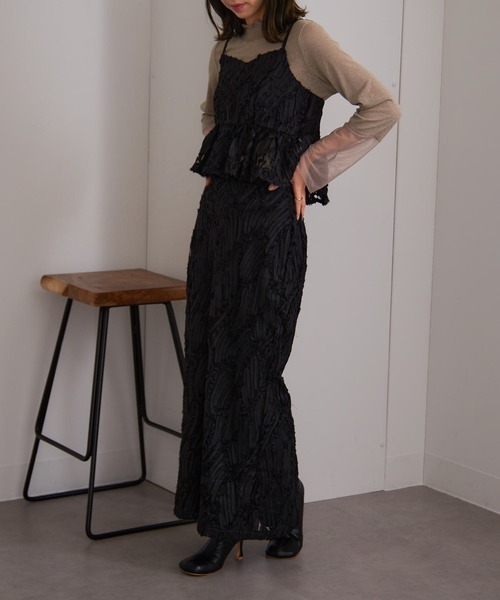 MAISON BREEZE（メゾンブリーズ）の「【MAISON BREEZE】ラインレースストレートスカート DTK（スカート・レディース・ブラック/アイボリー・FREE）」の15枚目の写真