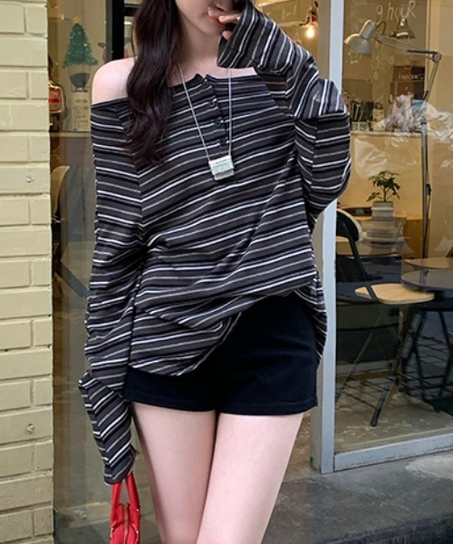 【新品】DIESEL ディーゼル　オフショルダーシアーシャツ　オフショルシャツ 2316-0397-