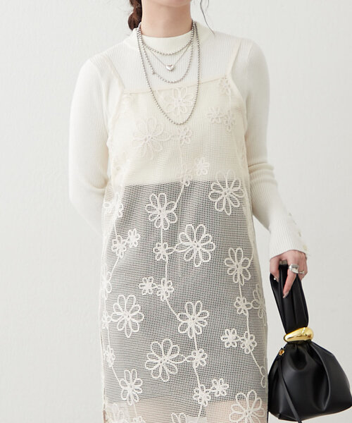 Another Branch olive des olive（アナザーブランチオリーブデオリーブ）の「【@_misato___セレクト】コードメッシュキャミワンピース（ワンピース・レディース・その他1/その他2・FREE）」の8枚目の写真