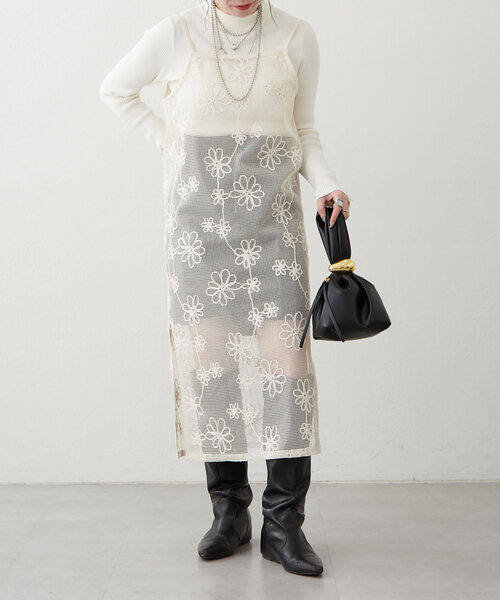 Another Branch olive des olive（アナザーブランチオリーブデオリーブ）の「【@_misato___セレクト】コードメッシュキャミワンピース（ワンピース・レディース・その他1/その他2・FREE）」の10枚目の写真