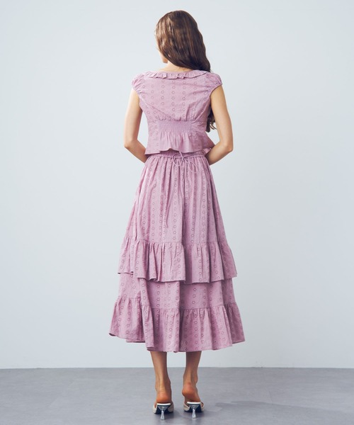 DEICY（デイシー）の「コットンレースフリルブラウス（シャツ/ブラウス・レディース・ピンク/オフホワイト/ライトブルー・FREE）」の11枚目の写真