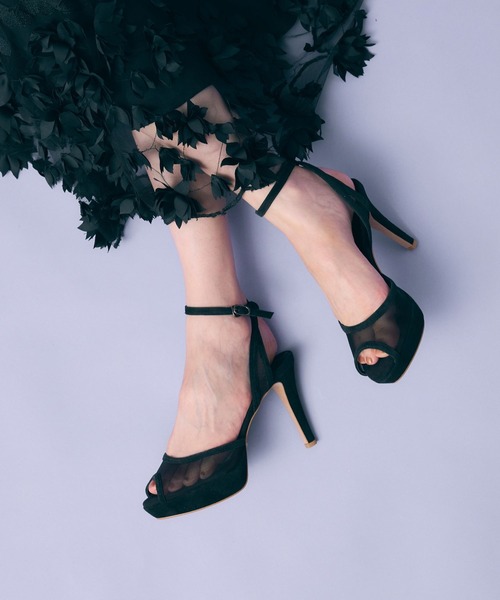 SEVEN TWELVE THIRTY（セヴントゥエルヴサーティー）の「プラットフォームチュールサンダル（サンダル・レディース・ベージュ系その他/ブラック/ホワイト・23.5cm/23cm/22.5cm/22cm/24.5cm/24cm）」の2枚目の写真