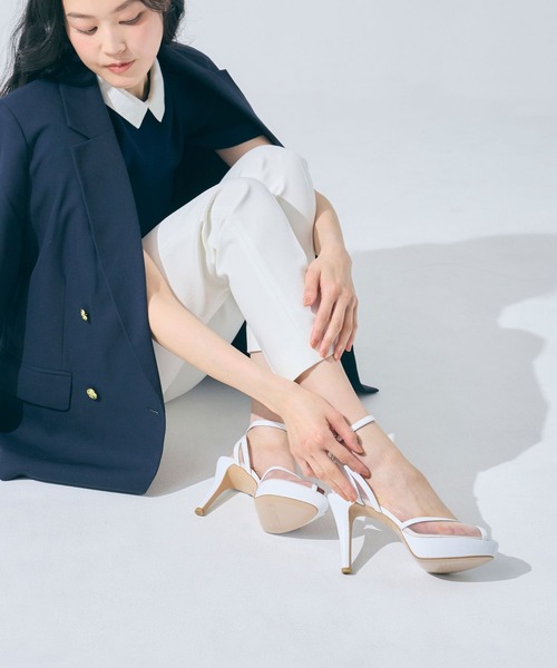 SEVEN TWELVE THIRTY（セヴントゥエルヴサーティー）の「プラットフォームチュールサンダル（サンダル・レディース・ベージュ系その他/ブラック/ホワイト・23.5cm/23cm/22.5cm/22cm/24.5cm/24cm）」の16枚目の写真