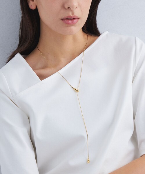 green label relaxing（グリーンレーベルリラクシング）の「スネークチェーン Wシズク スライドネックレス（ネックレス・レディース・ゴールド/シルバー・FREE）」の2枚目の写真