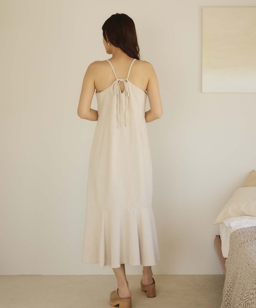 fifth(フィフス)の「ブリスタークレープキャミワンピース(ワンピース・レディース・ブラック/アイボリー・M)」の5枚目の写真