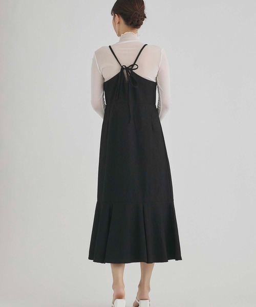 fifth(フィフス)の「ブリスタークレープキャミワンピース(ワンピース・レディース・ブラック/アイボリー・M)」の13枚目の写真
