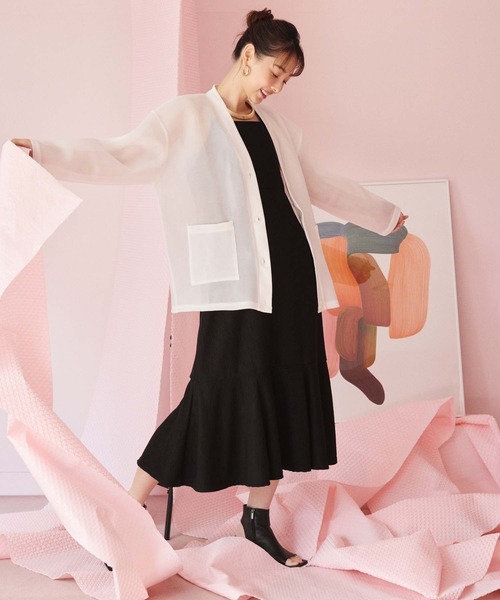 fifth(フィフス)の「ブリスタークレープキャミワンピース(ワンピース・レディース・ブラック/アイボリー・M)」の16枚目の写真