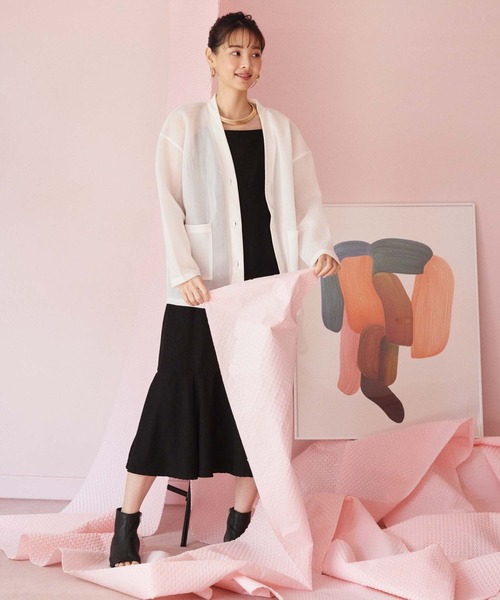 fifth(フィフス)の「ブリスタークレープキャミワンピース(ワンピース・レディース・ブラック/アイボリー・M)」の17枚目の写真