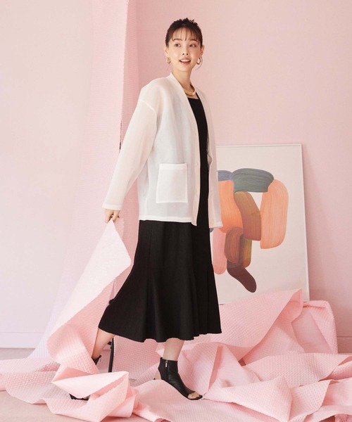 fifth(フィフス)の「ブリスタークレープキャミワンピース(ワンピース・レディース・ブラック/アイボリー・M)」の18枚目の写真