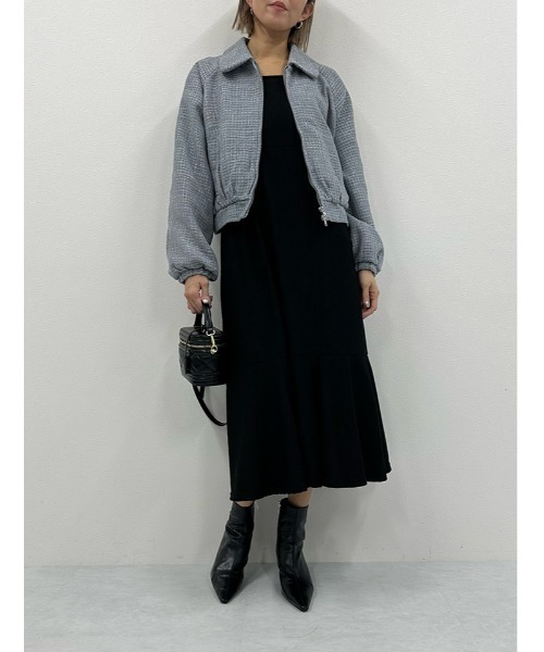 fifth(フィフス)の「ブリスタークレープキャミワンピース(ワンピース・レディース・ブラック/アイボリー・M)」の22枚目の写真