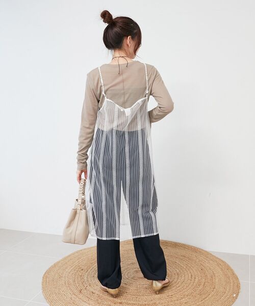 le.coeur blanc(ルクールブラン)の「STAR&STRIPE シアーワンピース(ワンピース・レディース・ブラック/ホワイト・38)」の9枚目の写真