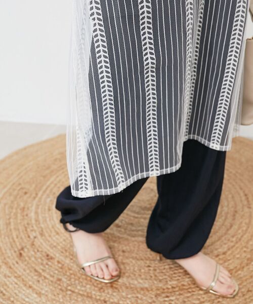le.coeur blanc(ルクールブラン)の「STAR&STRIPE シアーワンピース(ワンピース・レディース・ブラック/ホワイト・38)」の10枚目の写真