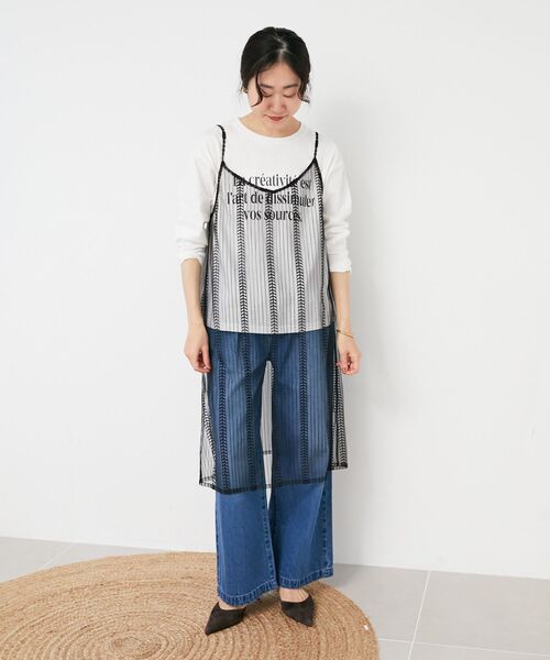 le.coeur blanc(ルクールブラン)の「STAR&STRIPE シアーワンピース(ワンピース・レディース・ブラック/ホワイト・38)」の13枚目の写真