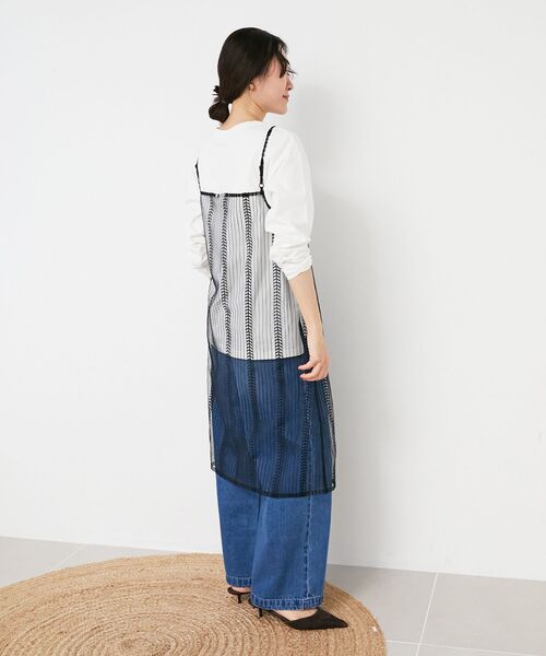 le.coeur blanc(ルクールブラン)の「STAR&STRIPE シアーワンピース(ワンピース・レディース・ブラック/ホワイト・38)」の14枚目の写真