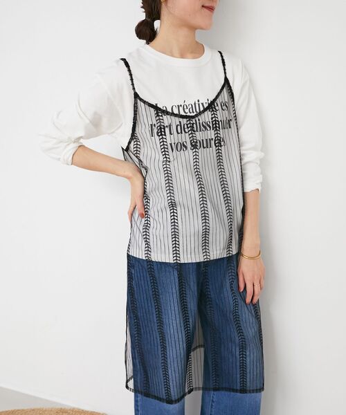 le.coeur blanc(ルクールブラン)の「STAR&STRIPE シアーワンピース(ワンピース・レディース・ブラック/ホワイト・38)」の17枚目の写真