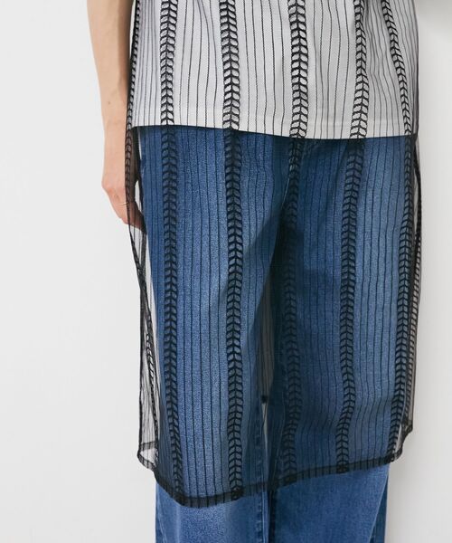 le.coeur blanc(ルクールブラン)の「STAR&STRIPE シアーワンピース(ワンピース・レディース・ブラック/ホワイト・38)」の20枚目の写真