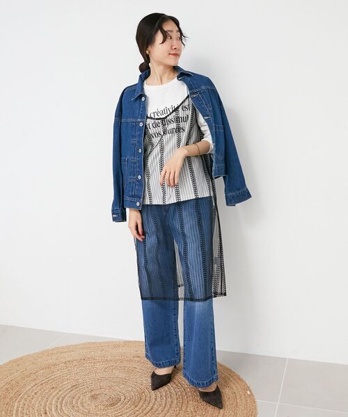 le.coeur blanc(ルクールブラン)の「STAR&STRIPE シアーワンピース(ワンピース・レディース・ブラック/ホワイト・38)」の21枚目の写真