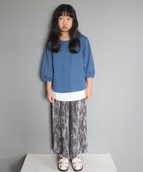 ikka（イッカ）の「【親子コーデ】さらっとプリーツワイドパンツ（120~160cm）（その他パンツ・キッズ・グリーン/チャコール・120/130/140/150/160）」の20枚目の写真