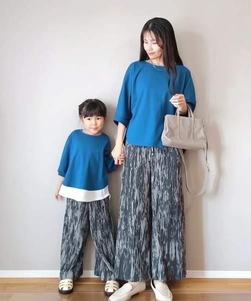 ikka（イッカ）の「【親子コーデ】さらっとプリーツワイドパンツ（120~160cm）（その他パンツ・キッズ・グリーン/チャコール・120/130/140/150/160）」の19枚目の写真