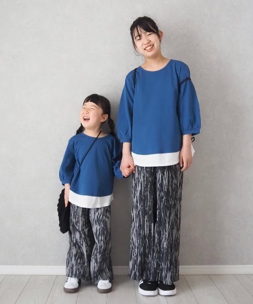 ikka（イッカ）の「【親子コーデ】さらっとプリーツワイドパンツ（120~160cm）（その他パンツ・キッズ・グリーン/チャコール・120/130/140/150/160）」の21枚目の写真