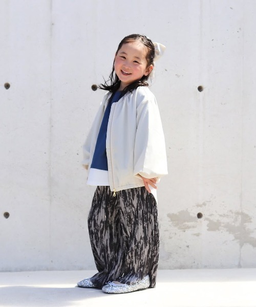 ikka（イッカ）の「【親子コーデ】さらっとプリーツワイドパンツ（120~160cm）（その他パンツ・キッズ・グリーン/チャコール・120/130/140/150/160）」の10枚目の写真