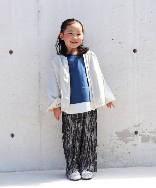 ikka（イッカ）の「【親子コーデ】さらっとプリーツワイドパンツ（120~160cm）（その他パンツ・キッズ・グリーン/チャコール・120/130/140/150/160）」の12枚目の写真
