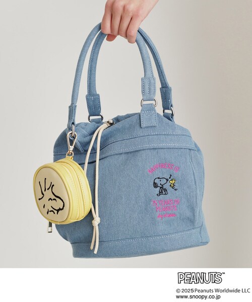 PEANUTS(ピーナッツ)の「PEANUTS刺繍アソート巾着(ハンドバッグ・レディース・サックスブルー/ブラック/ブルー/ナチュラル・00)」の21枚目の写真