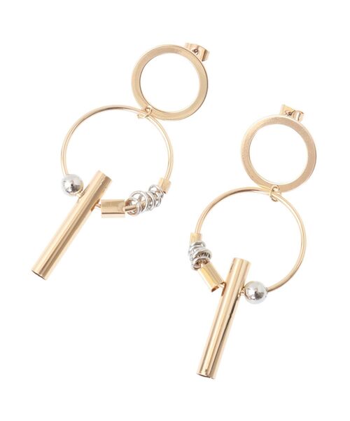 YECCA VECCA（イェッカヴェッカ）の「MIXデザインピアス（ピアス（両耳用）・レディース・シルバー/ゴールド・FREE）」の7枚目の写真