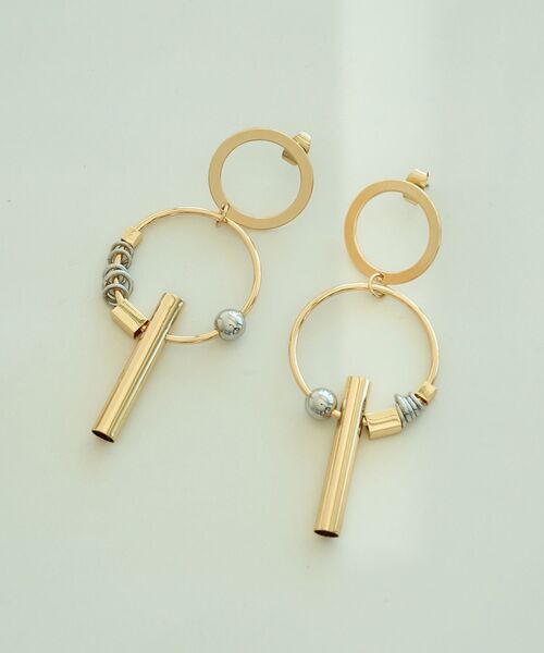 YECCA VECCA（イェッカヴェッカ）の「MIXデザインピアス（ピアス（両耳用）・レディース・シルバー/ゴールド・FREE）」の13枚目の写真