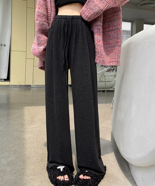 韓国風 ワイドパンツ リラックスフィット シンプル 薄手 セール】薄手スウェットパンツ 韓国風ワイドパンツ（カーゴ
