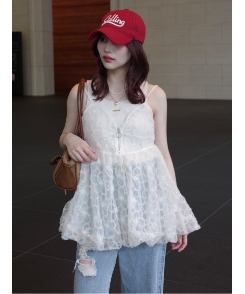 ジュメロ　チュールビスチェ　ホワイト jumelle（ジュメロ）の「【初回分即完売】tulle bustier（その他
