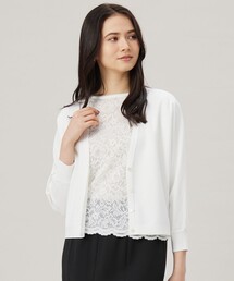 クレープストレッチニット カーディガン