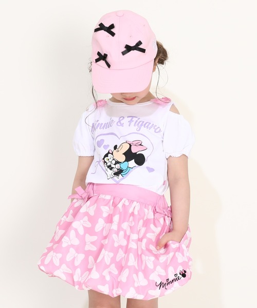 Disney(ディズニー)の「ディズニー リボン総柄バルーン スカート 0329K(スカート・キッズ・パープル/チェリーピンク・110cm/120cm/130cm/100cm)」の6枚目の写真